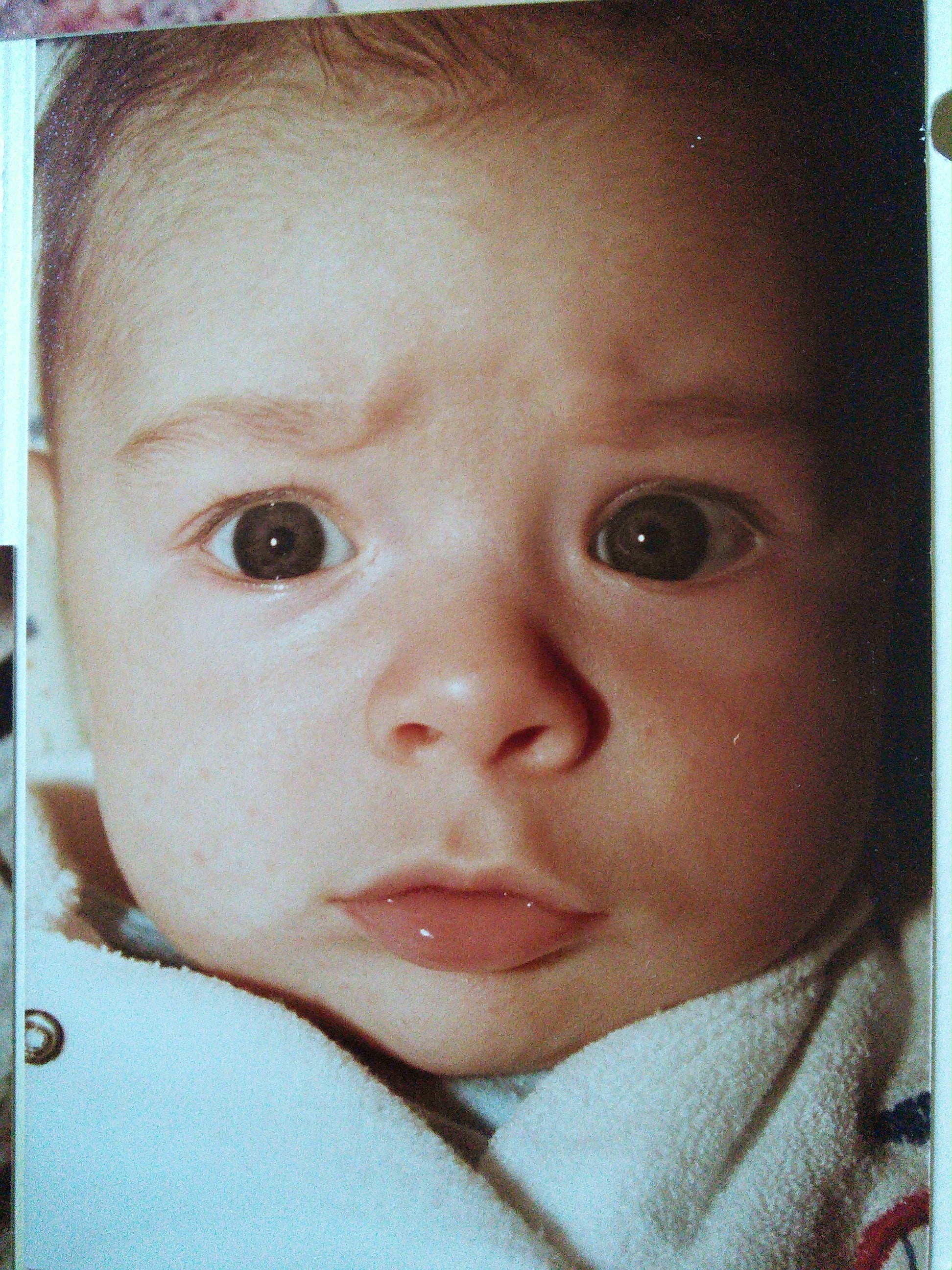 Just a picture of me as a baby looking puzzled